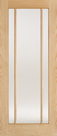 LINCOLN Frosted Glazed Unfinished Oak Interior Door image