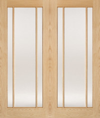 LINCOLN CLEAR GLAZED PAIRS OAK Unfinished image