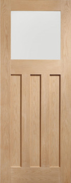 Image of DX Shaker Glazed Obscure Oak Interior Door