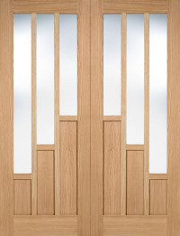 Kansas Glazed Oak Interior Door Pair image