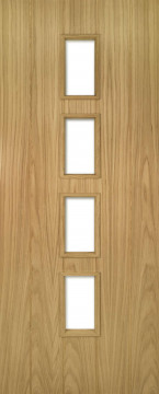 Image of Galway Crown Cut Glazed Oak FD30 Door