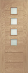 Palermo 4 Glazed Oak Interior Door