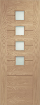 Image of Palermo 4 Glazed Oak Interior Door