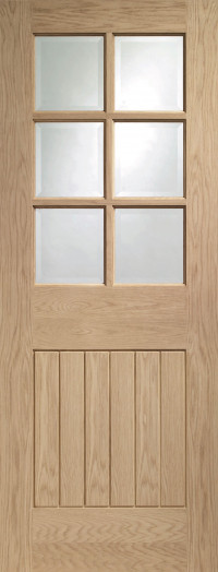 Suffolk 6 Glazed Oak Interior Door image