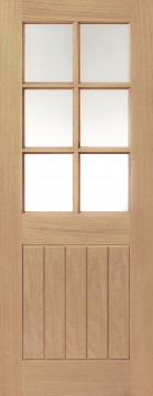 Image of Thames 6 Glazed Oak Interior Door