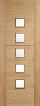 Image of Carini 5 L Glazed Oak Interior Door