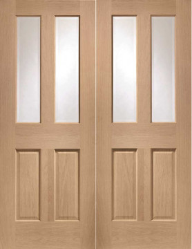 Image of Malton Glazed Oak Interior Door Pair