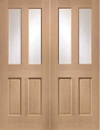 Malton Glazed Oak Interior Door Pair image