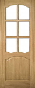 Image of Louis Crown Cut Glazed Oak Door