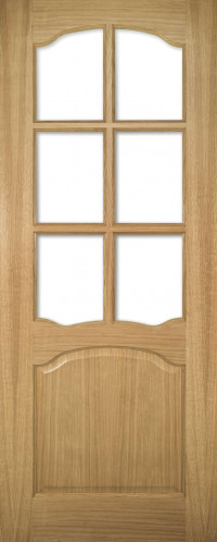 Louis Crown Cut Glazed Oak Door image