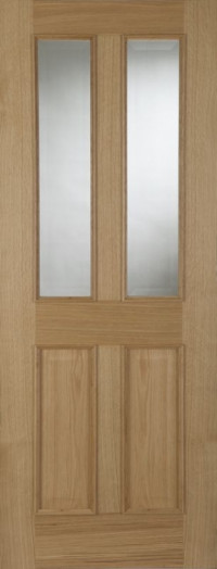 Oxford RM Glazed Oak FD30 Door image