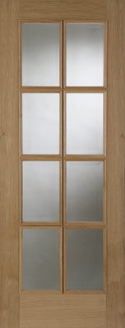 Image of Oak 8 Light Glazed Raised Moulding