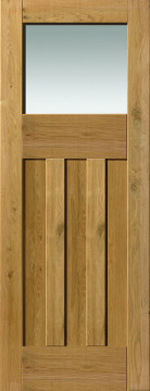 Image of 1930 DX Shaker Glazed Oak Interior Door