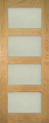 Coventry Shaker 4 Obscure Glazed Oak Door