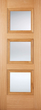 Image of Amsterdam 3 Panel Glazed Oak Door