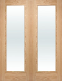 VANCOUVER 1V Pre-finished Oak Interior Door Pair image