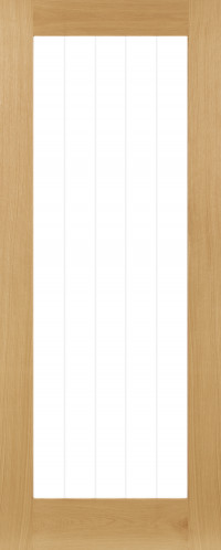 Ely Full Lite Crown Cut Oak Glazed Door image