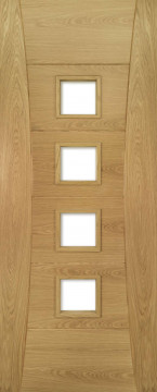 Image of Pamplona Oak Glazed FD30 Door