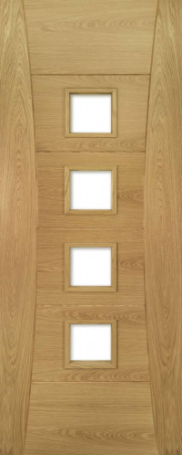 Pamplona Oak Glazed FD30 Door image