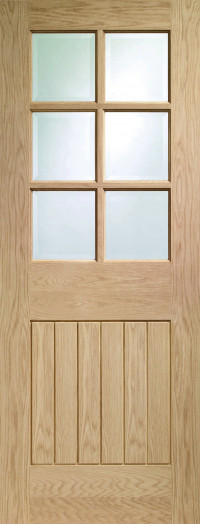 Suffolk 6 Glazed Oak Interior Door image
