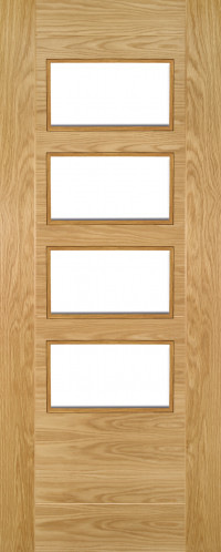 Sevillia 4 Glazed Oak Door image