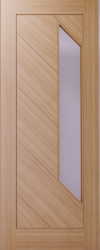 Image of Torino Crown Cut Oak Glazed FD30 Door