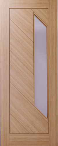 Torino Crown Cut Oak Glazed FD30 Door image