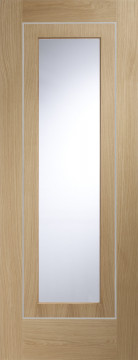 Image of Varese Glazed Oak Flush Interior Door