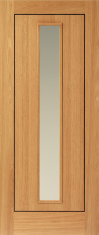 Spencer Glazed Oak Flush Door image