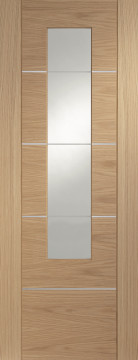 Image of Portici Glazed Oak Flush Interior Door