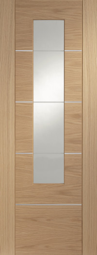 Portici Mirrored Oak Flush Interior Door image