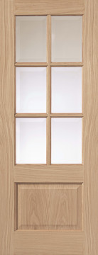 Image of Dove 6 Light Glazed Oak Interior Door