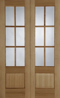 Hampstead Glazed Oak Interior Door Pair image