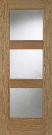 Chelsea 3L Glazed RM Oak Interior Door image