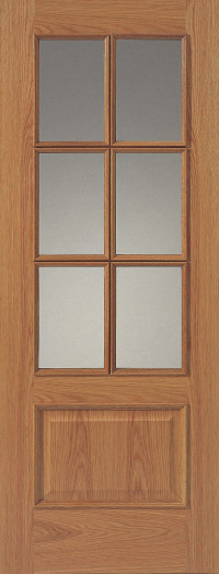 R12 6V RM Glazed Oak Interior Door image