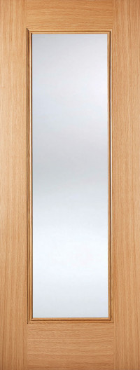 Eindhoven 1 Panel Glazed Oak Interior Door image