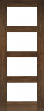 Image of Coventry 4 Glazed Walnut Door