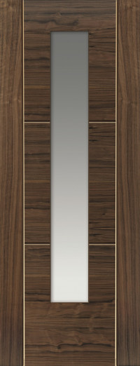 MIstral Glazed Grooved Walnut Door image