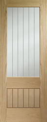 SUFFOLK ESSENTIAL 2XG with CLEAR ETCHED GLASS OAK Pre-finished .