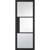 Image of TRIBECA Clear Glazed, Prime Black Internal Doors