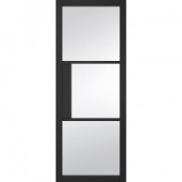TRIBECA Clear Glazed, Prime Black Internal Doors image